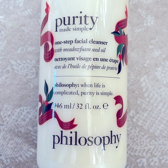 Brand New Philosophy Purity One-Step Facial Cleanser Large 32 oz Pump Christmas - Picture 2 of 8